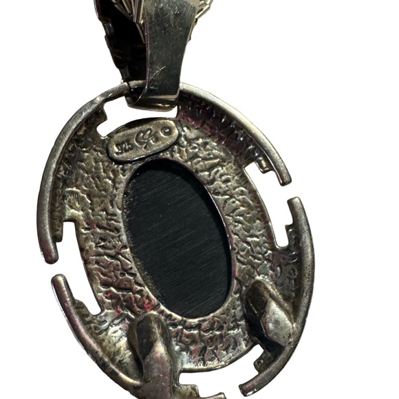 Signed Vtg Carolyn Pollack Southwestern 925 Sterling Turquoise Mosaic Necklace - Picture 14 of 16